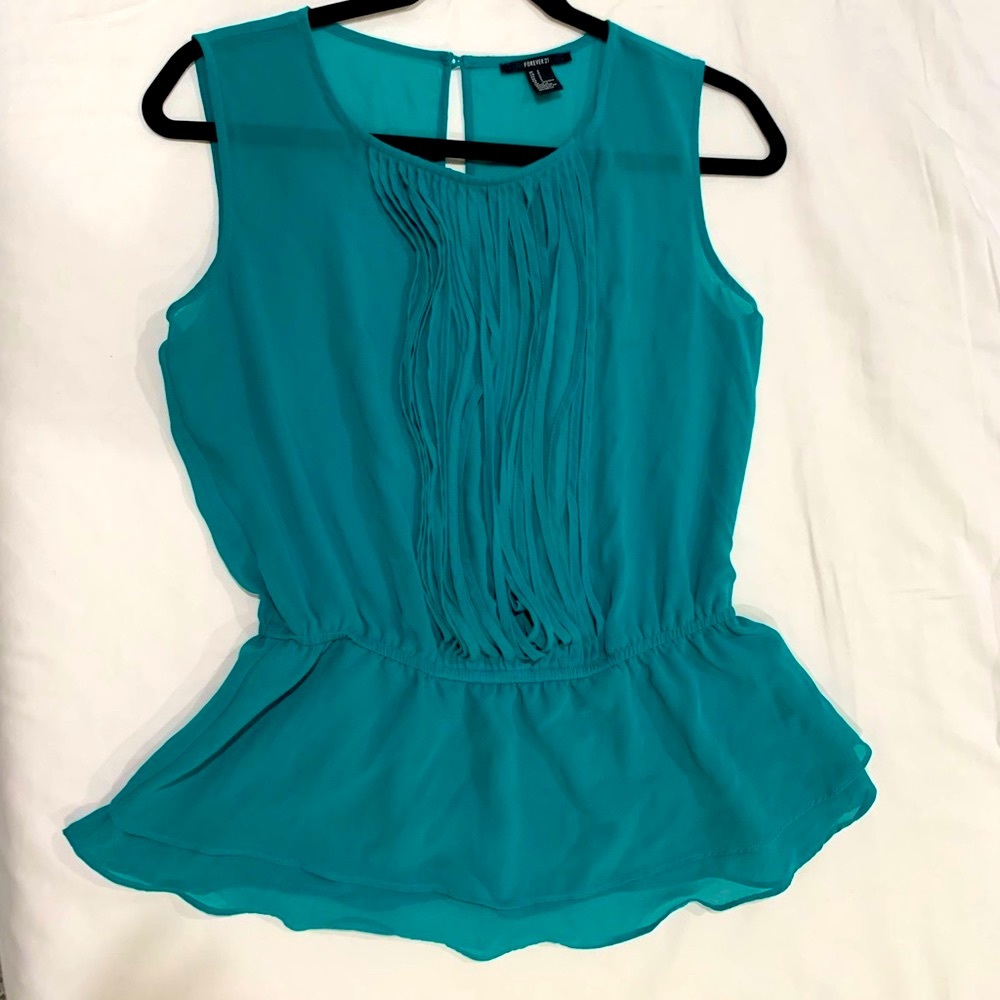 Teal forever 21 Small blouse. Gently used.